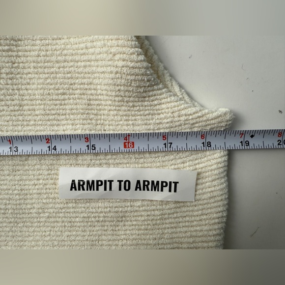 Free People Ottoman Sweater Off White Sleeveless Tunic Ivory Cream Excellent SM. - Picture 9 of 11